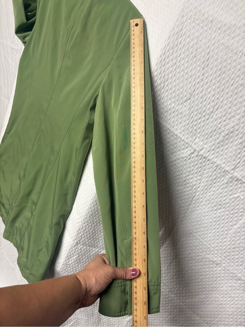 Esprit Olive Green Y2K, Mid-2000s, Mod Revival, Retro Trench, Sage/Olive Green, - Picture 10 of 10